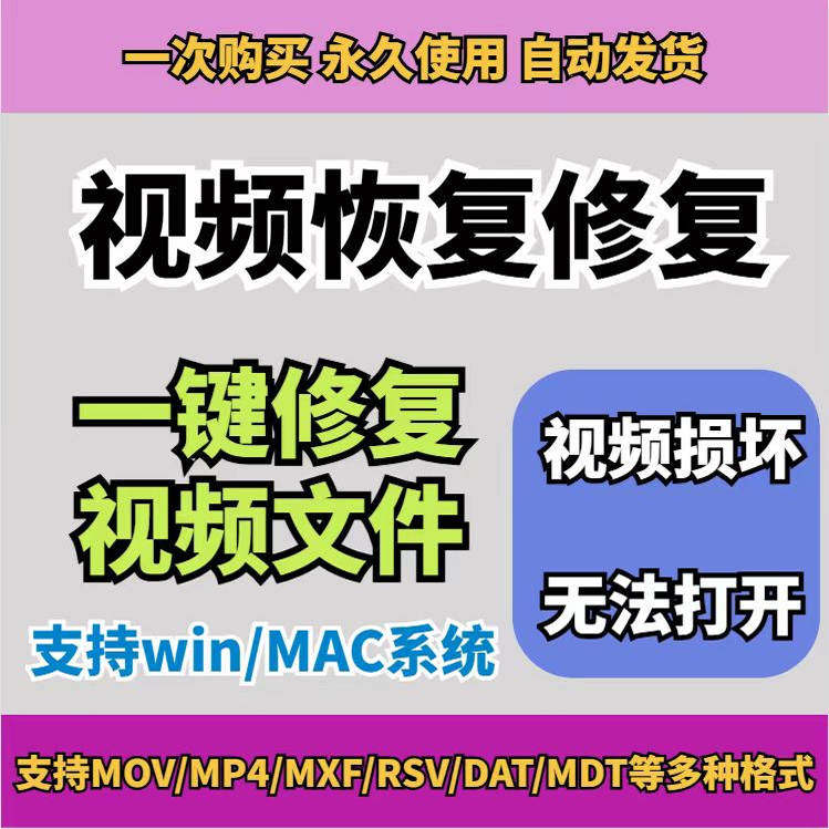 损坏MP4视频修复软件断电恢复工具短片导出摄像机视频文件修复-电商虚拟货源仓