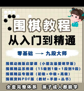 围棋教程零基础儿童视频课少儿动画启蒙围棋入门系统电子资料课程-电商虚拟货源仓