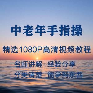 中老年手指操视频教程新手自学零基础入门精通教学课程全集-电商虚拟货源仓