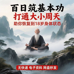 百日筑基功打通大小周天电子版视频课程动功通脉秘传心法打坐讲解-电商虚拟货源仓
