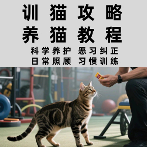 训猫入门培训教学视频课程驯猫教程家庭养猫指南攻略大全注意事项-电商虚拟货源仓