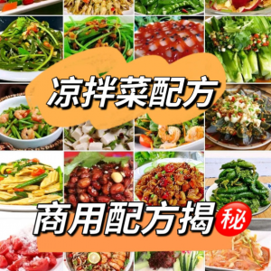 摆地摊街边特色自选拌凉菜小菜制作小吃技术配方教程培训视频教学-电商虚拟货源仓