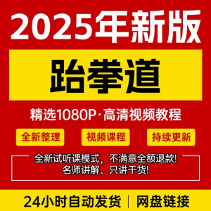 2025跆拳道视频教学课程零基础学习入门竞技跆拳道培训技术教程-电商虚拟货源仓