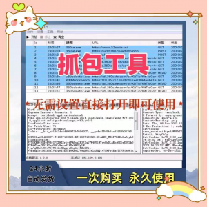 抓包工具软件开发源代码分析设计素材一次性购买永久使用-电商虚拟货源仓