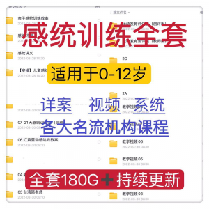 感统课程教案幼儿童训练早教机构视频0-12岁体智能培训测评资料-电商虚拟货源仓