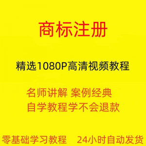 商标注册自己注册视频教程全套从入门到精通技巧培训学习在线课程-电商虚拟货源仓