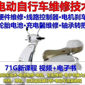 电动车维修视频自学教程零基础学习常见故障保养技术案例讲解大全-电商虚拟货源仓