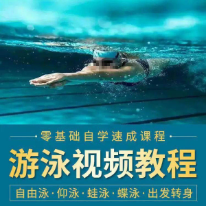 游泳教程零基础新手自学蛙泳蝶泳仰泳自由泳技巧视频教学培训…-电商虚拟货源仓