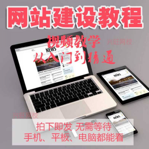 零基础快速网站建设教程 建站教学网站制作视频搭建网页设计课程-电商虚拟货源仓