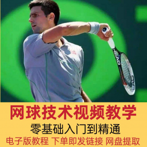 网球技术教程视频基本动作分解教学零基础入门自学到精通电子版课-电商虚拟货源仓