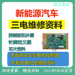 新能源汽车维修资料拓扑原理针脚图芯片三电控制器充电机压缩机-电商虚拟货源仓