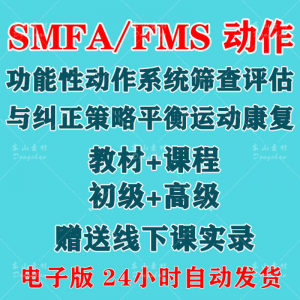 SFMA和FMS动作功能性系统评估与纠正初级高级运动颈椎脊康复课程-电商虚拟货源仓